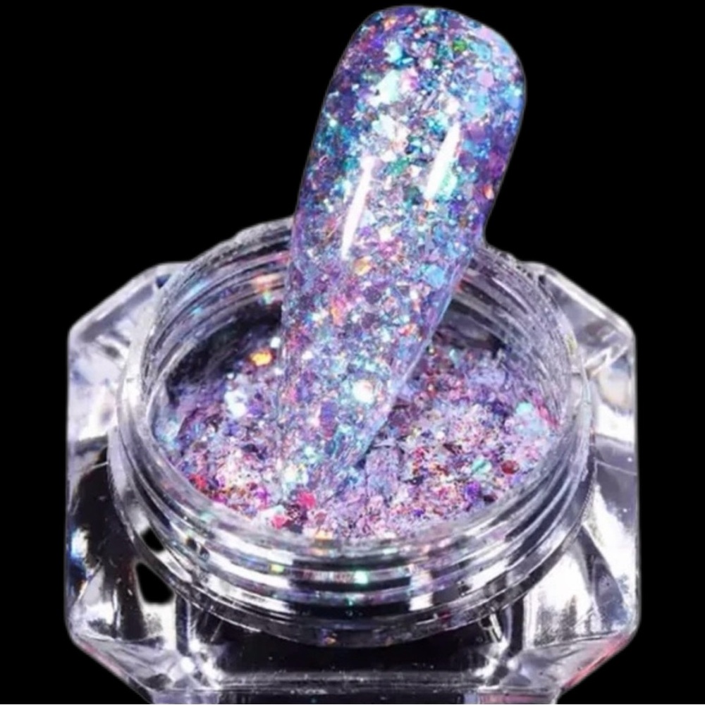 Purple Sparkly Nail Glitter Flakes! NEW!